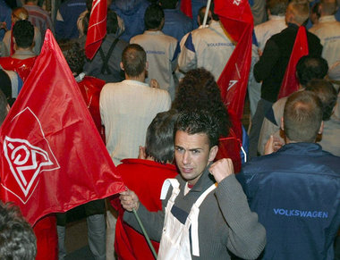 Warnstreik bei VW Hannover, 29. Oktober 2004