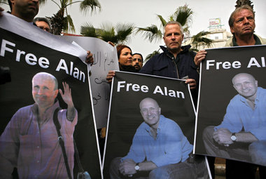 Demonstration für Alan Johnston am Montag in Ramallah