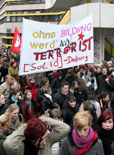 An zahlreichen Universitäten (hier: Duisburg-Essen) gab es Wider...