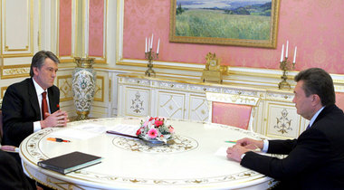 Kontrahenten auf Augenhöhe: Präsident (links) und Premier am Die...