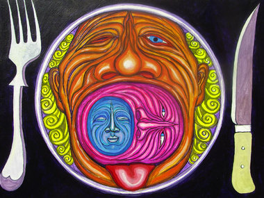 Auch dieses Bild ist grellbunt