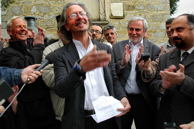 Peter Handke und die Initiatoren des alternativen Heine-Preises ...