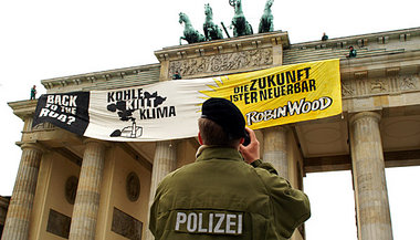 Robin Wood-Protest am Donnerstag in Berlin