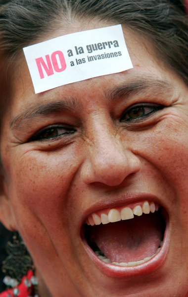 Protest gegen die US-Besatzung im Irak, Caracas, 8.März 2006 Protest gegen die US-Besatzung im Irak, Caracas, 8.März 2006