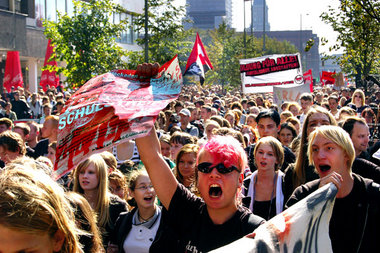 10 000 Jugendliche waren beim Berliner Schulstreik am 13. Septem...