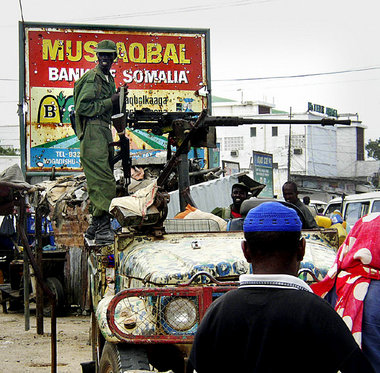 Ein äthiopischer Soldat in Mogadischu