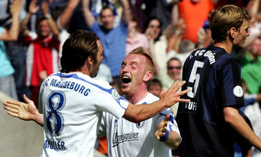 Magdeburg marschiert: Andy Müller, Aleksander Kotuljac, Christia...