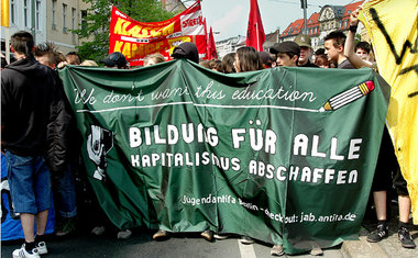 Auch beim Berliner Schulstreik Ende April war vielen klar: Bildu...