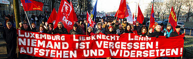 Stets dabei auf der jährlichen Liebknecht-Luxemburg-Demo Stets dabei auf der jährlichen Liebknecht-Luxemburg-Demo
