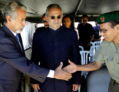 Der bisherige Präsident Gusmao (links) und sein Nachfolger Ramos...