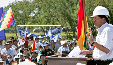 Evo Morales am Sonnabend in Santa Cruz: Ein historischer Tag Evo Morales am Sonnabend in Santa Cruz: Ein historischer Tag