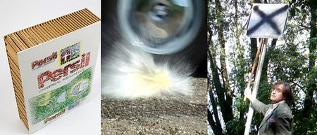 Guggug! Pappkarton, Bierperformance, der Künstler am »Landfahrer...