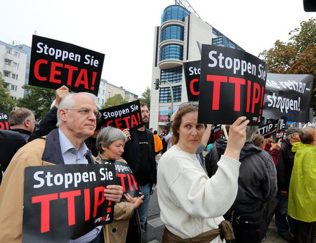 Protestaktion gegen TTIP und CETA am 20. September in Berlin