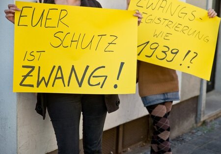 Protest gegen Zwangsregistrierung: Prostituierte am 21. August i... Protest gegen Zwangsregistrierung: Prostituierte am 21. August i...