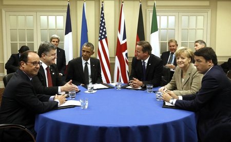 Beim NATO-Gipfel in Newport/Wales am 4.9.2014 hat US-Präsident B...