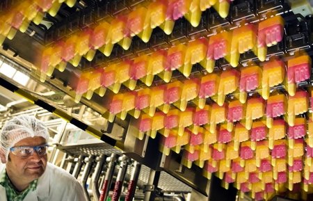 Die Massenproduktion von Eiswaffeln (Bild) bis zu Kraftwerksausr...