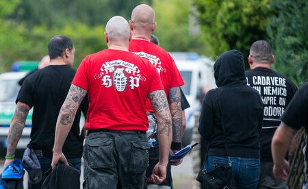 Neonazikonzert am 28. Juni 2014 im Schwanebecker Ortsteil Nienha...