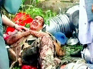 Nach dem Attentat am Sonnabend in Kundus: verletzter deutscher S...