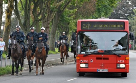 Geisterfahrt? Nein, Anreise zum Hochsicherheitsspiel gegen den H...