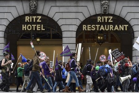 Am Samstag demonstrierten in London rund 90.000 Gewerkschafter f...
