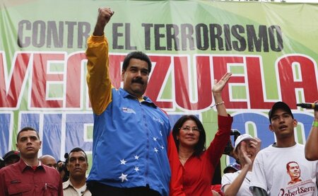 Venezuelas Präsident Nicolás Maduro am vergangenen Sonnabend in ...
