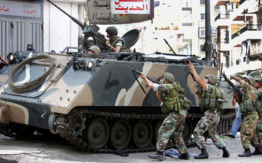 Libanesische Soldaten am Sonntag in Tripoli Libanesische Soldaten am Sonntag in Tripoli
