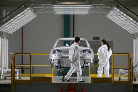 VW-Produktion in Nanjing, China: Die Lackiertechnik lieferte der...