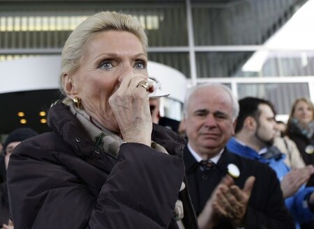 Da heult sie noch: Maria-Elisabeth Schaeffler vor ihren 5.000 Be...