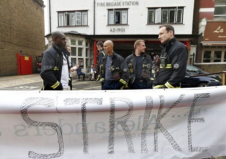 Feuerwehrstreik im September 2013 in London