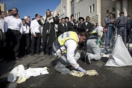 Der Tatort des Anschlags am Dienstag in Jerusalem