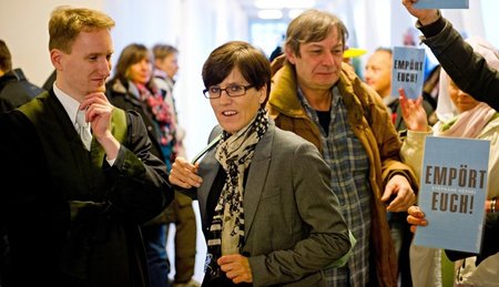 Die ehemalige Jobcenter-Mitarbeiterin Inge Hannemann am gestrige...
