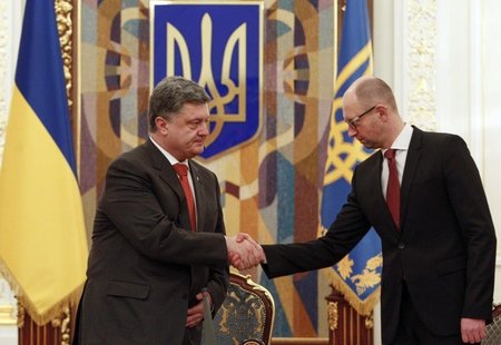 Partner eines Zweckbündnisse, keine Freunde: Poroschenko (l.) un...
