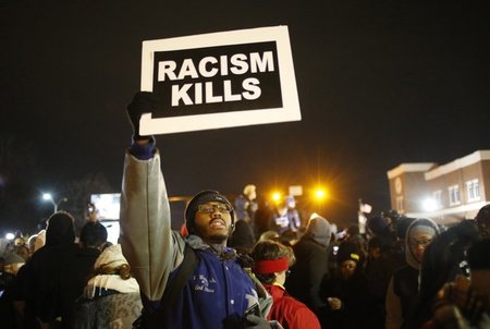 Protestdemonstration am Montag in Ferguson