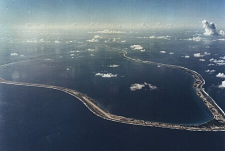 Atomwaffentestgebiet: Das Muruoa-Atoll gehört zu Französisch-Pol...