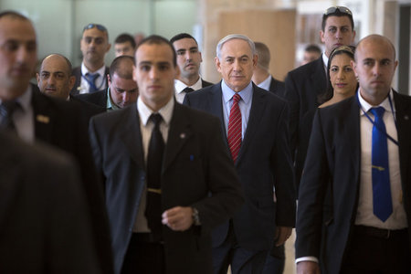 Israels Ministerpräsident Benjamin Netanjahu am Mittwoch in der 