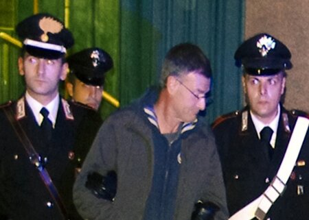 Der faschistische Terrorist Massimo Carminati bei seiner Verhaft...