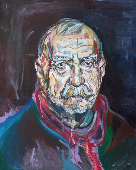 Aras Ören, geburtstagsgemalt von Wolfgang Neumann
