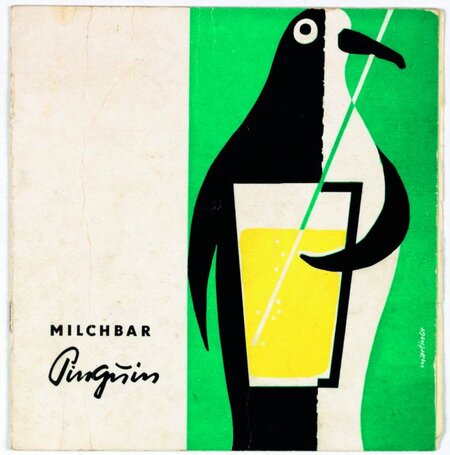 Speisekarte der Leipziger Milchbar »Pinguin«, 60er Jahre