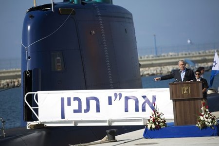 Israels Premierminister Benjamin Netanjahu bei der feierlichen Ü...