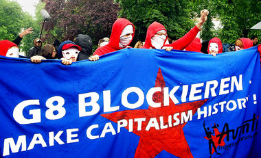 Block G 8: Mehr als zehntausend Aktivisten wollen die Straßen um...