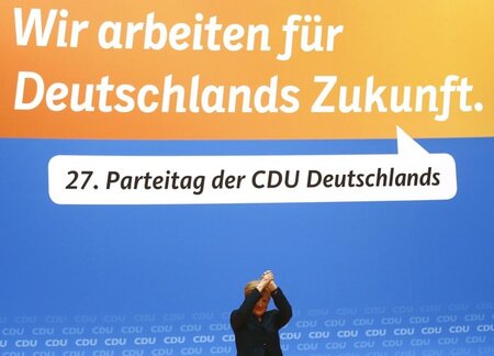 Geschafft: 96,7 Prozent für die große Vorsitzende Geschafft: 96,7 Prozent für die große Vorsitzende