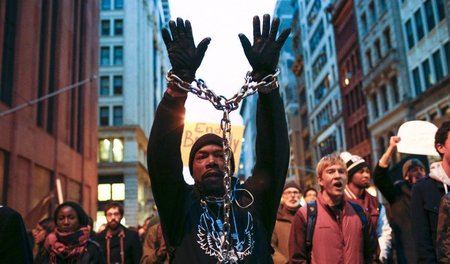 Demonstration gegen Polizeigewalt in den USA (New York, 13. Deze...