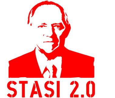 Schäuble gibt’s auch als Sprühschablone: Schäuble gibt’s auch als Sprühschablone: