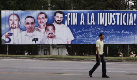 »Ende des Unrechts!« Plakat für die Freilassung der »Cuban Five«...