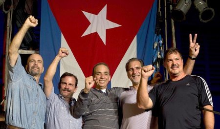 Die "Cuban Five" am Sonntag bei einer Veranstaltung in Havanna