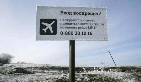 Die Absturzstelle des Fluges MH17 in der Ostukraine