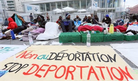 Protest gegen Abschiebungen im Mai 2014 in Berlin: Für viele Flü...