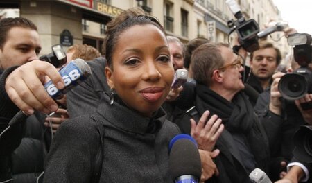 Marie NDiaye am 2. November 2009 nach der Verleihung des Prix Go...