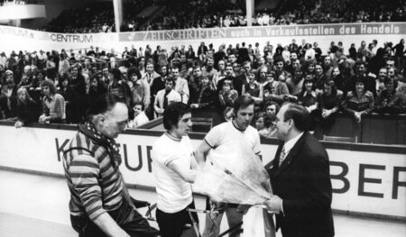 Werner-Seelenbinder-Halle, 1975: Ein Steherpreis für Michael Mil...