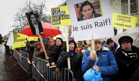 »Ich bin Raif!« &ndash; Solidaritätsdemonstration vor der saudis...